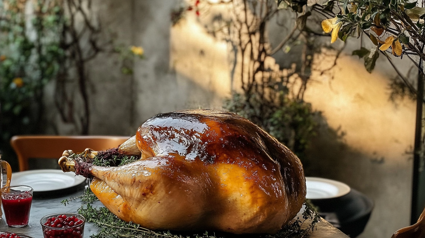Pomegranate-Glazed Turkey with Thyme 6 Pomegranate-Glazed Turkey with Thyme