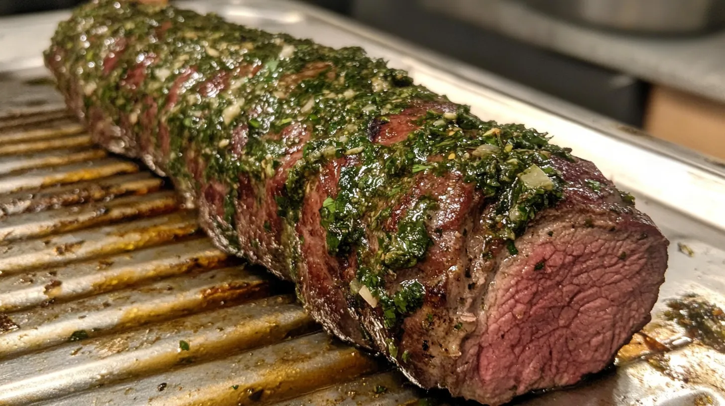 Traeger Grilled Venison Backstrap with Chimichurri Rub