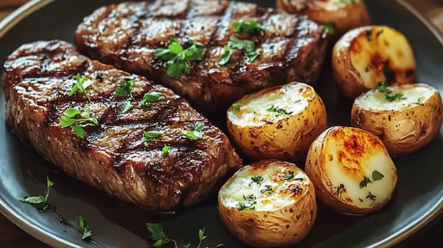 Steak and Baked Potatoes