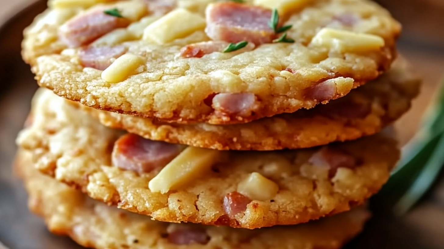 Savory Ham and Cheese Cookies