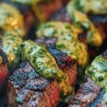 Grilled Venison Backstrap with Jalapeño Cilantro Sauce