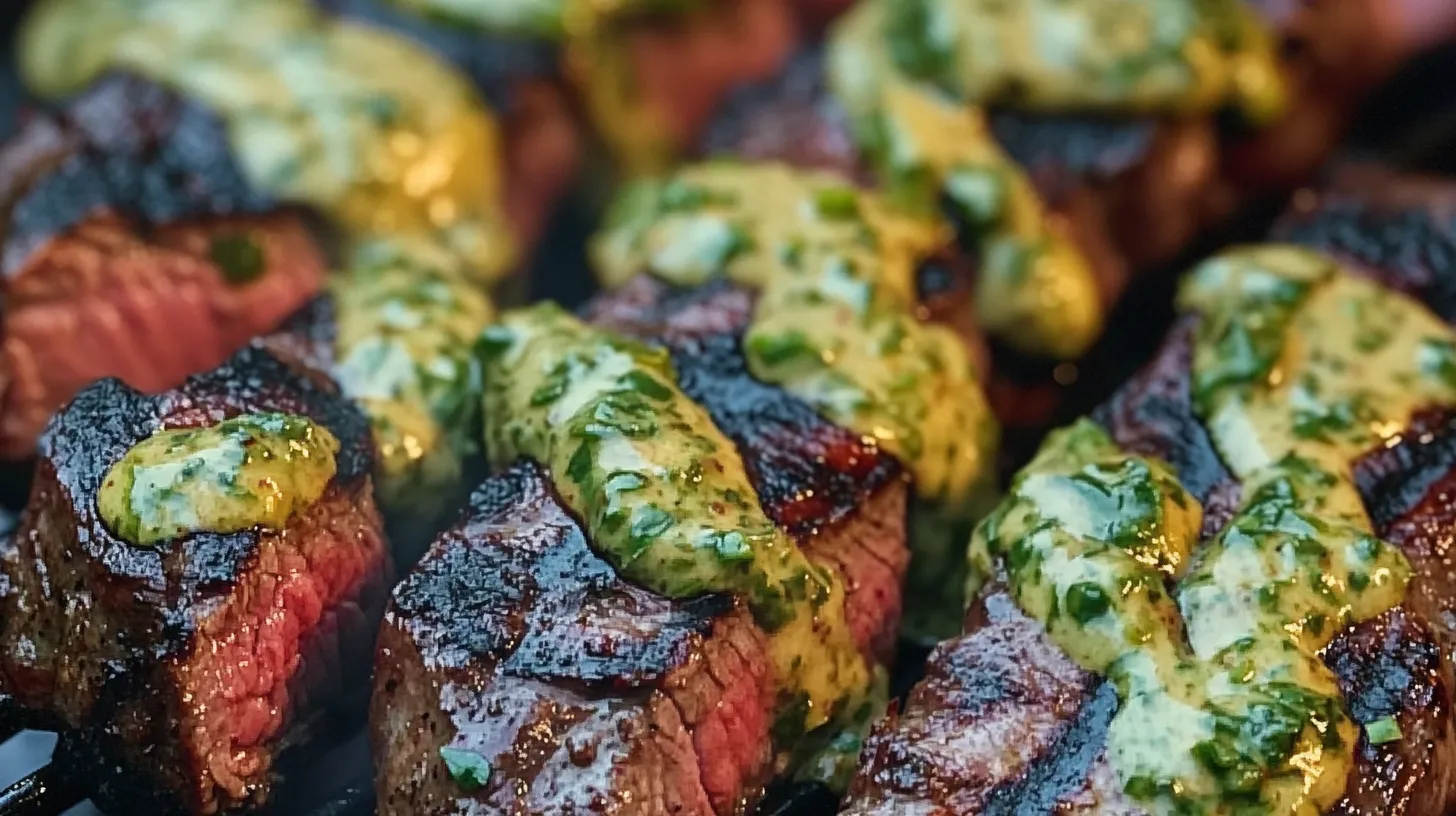 Grilled Venison Backstrap with Jalapeño Cilantro Sauce