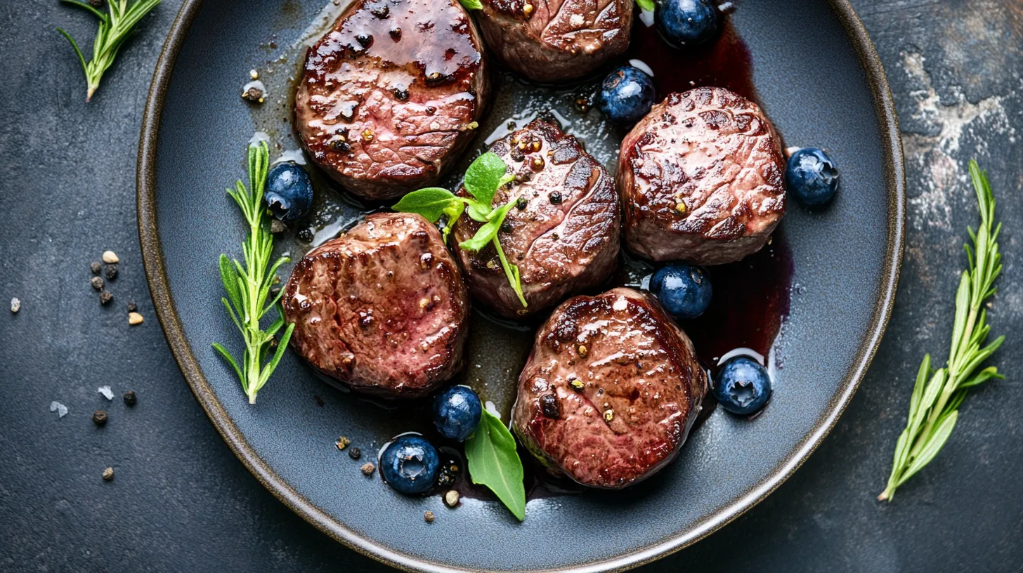 Venison Medallions with Blueberry Balsamic Glaze