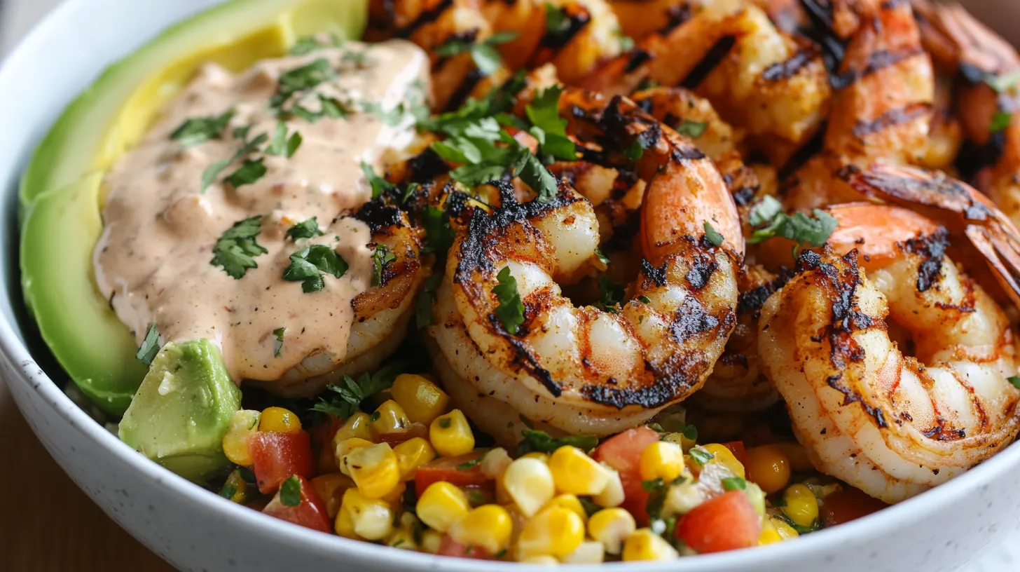 Grilled Shrimp Bowl with Avocado