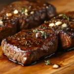 Balsamic-Glazed Venison Steaks with Garlic