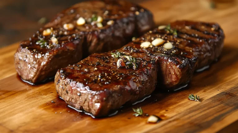 Balsamic-Glazed Venison Steaks with Garlic