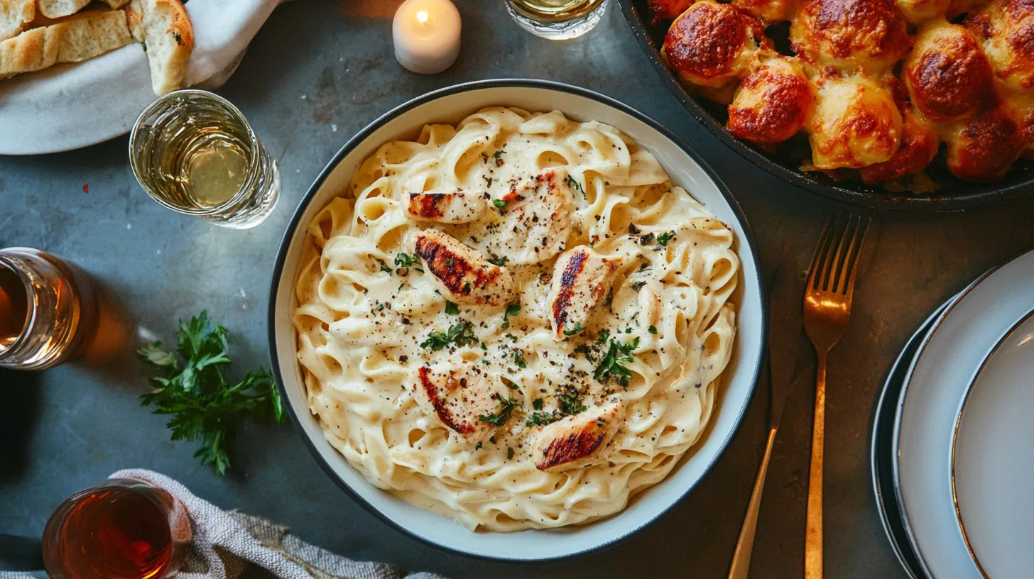 Irresistible Homemade Grilled Chicken Rigatoni Alfredo Pasta Delight