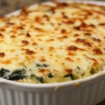 Spinach and Garlic Parmesan Spaghetti Squash Gratin