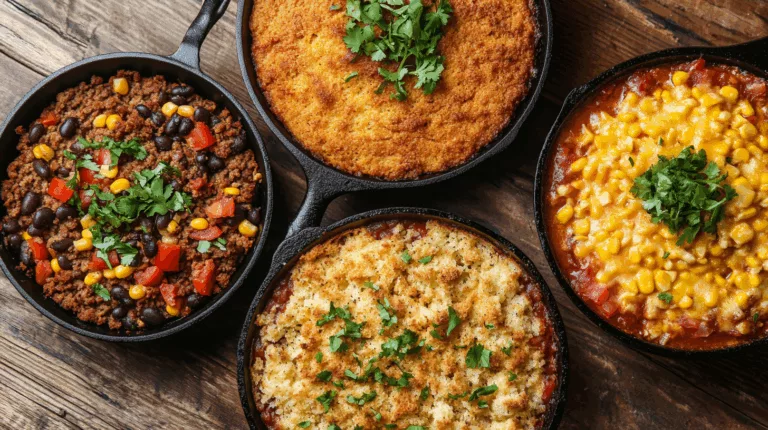 Cowboy Casserole with Ground Beef and Cornbread