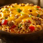 Cheesy Ground Beef Rice Casserole