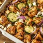 Garlic Lemon Chicken and Zucchini Bake