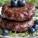 Blueberry and Thyme Venison Sausage Patties