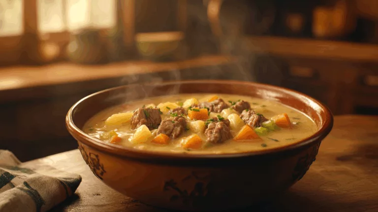 Cheesy Beef and Potato Soup