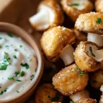 Crispy Fried Mushrooms with Cool Ranch Dip