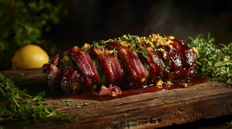 Crispy Honey-Glazed Brussels Sprouts with Bacon