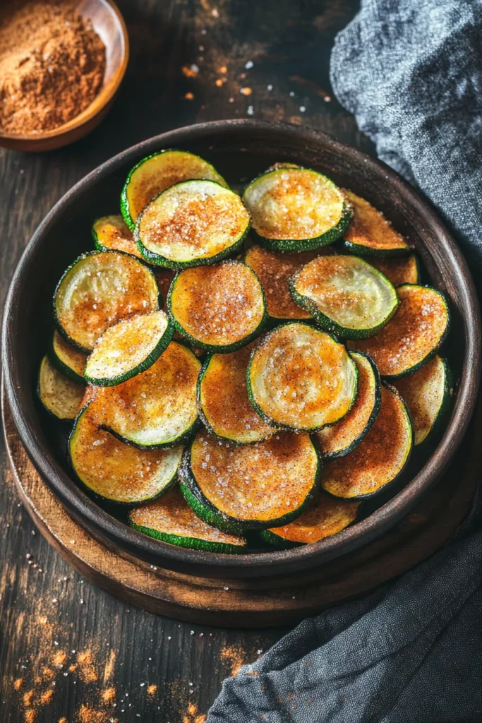 Air Fryer Cinnamon Sugar Zucchini Chips