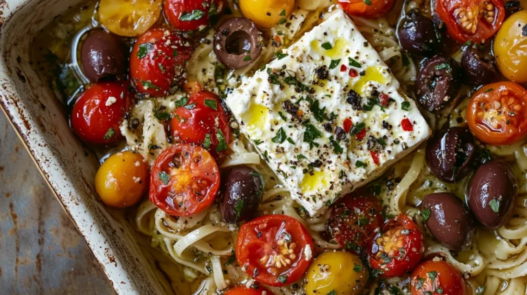 Baked Feta Pasta with Cherry Tomatoes and Olives: How to Make a Delicious Dish 7 Baked Feta Pasta with Cherry Tomatoes and Olives