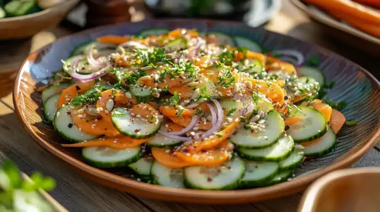 Cucumber and Carrot Salad with Mustard and Honey: The Best Summer Side Dish 7 Cucumber and Carrot Salad with Mustard and Honey