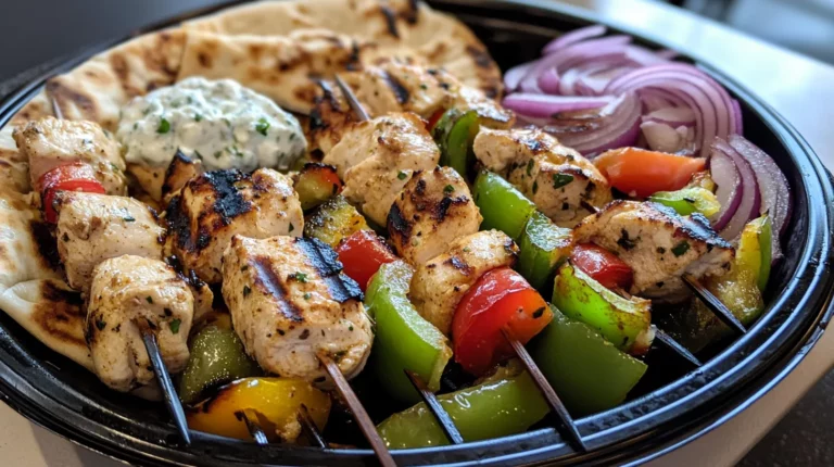 Greek Chicken Souvlaki with Tzatziki Sauce