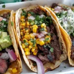 Grilled Steak Elote Tacos