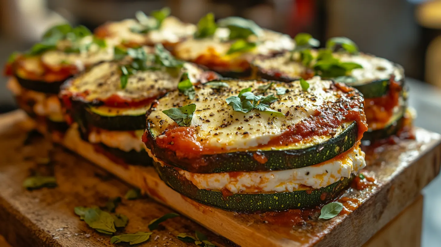 Layered Zucchini Ricotta Melts with Marinara: The Best Low-Carb Comfort Food