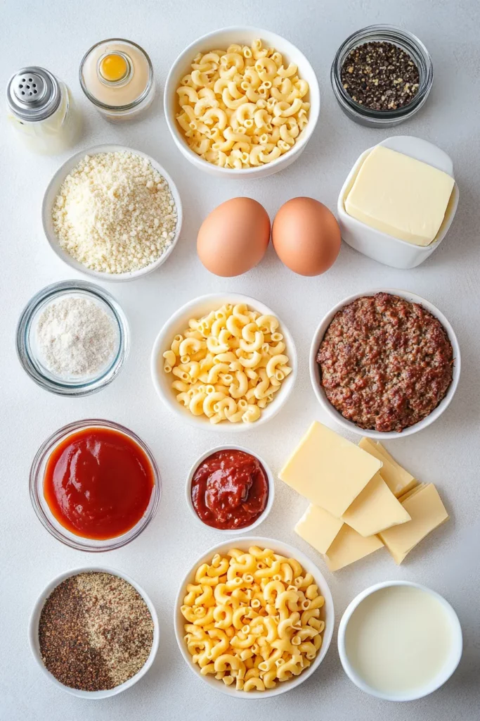 Mac and Cheese Meatloaf Casserole
