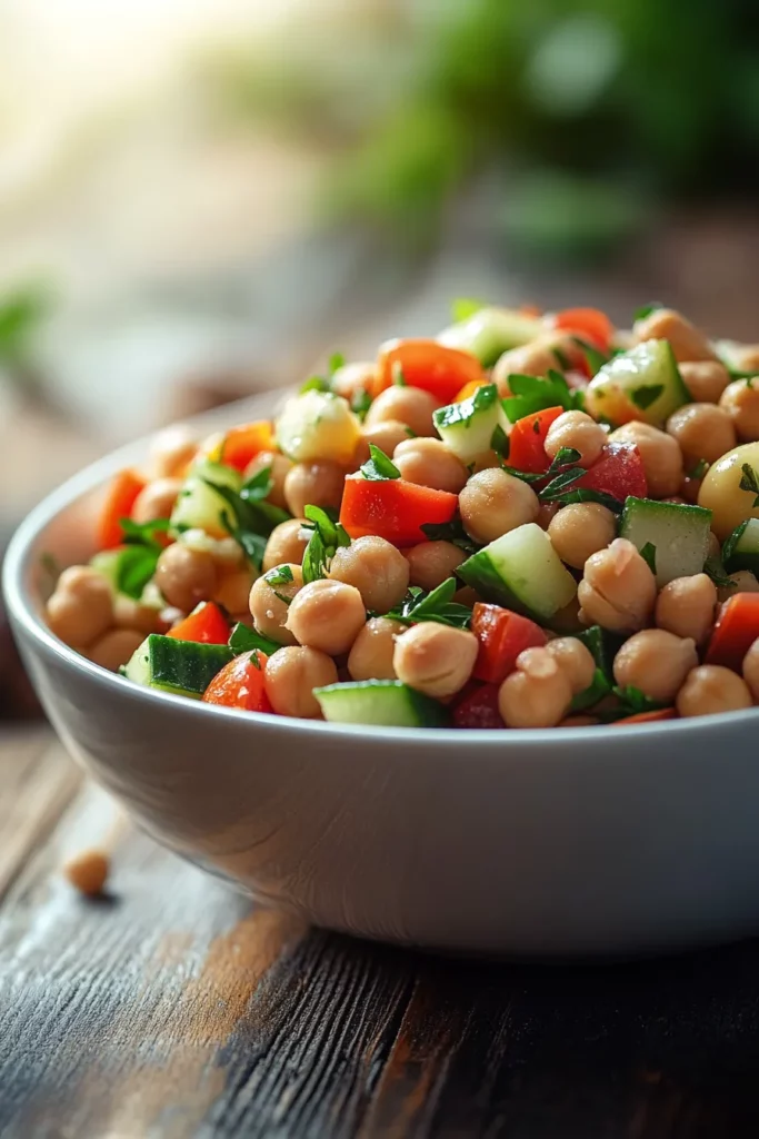 Mediterranean Chickpea Salad with Lemon Vinaigrette: The Best Summer Dish 6 Mediterranean Chickpea Salad with Lemon Vinaigrette