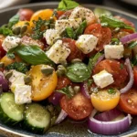 Tomato Cucumber and Feta Panzanella