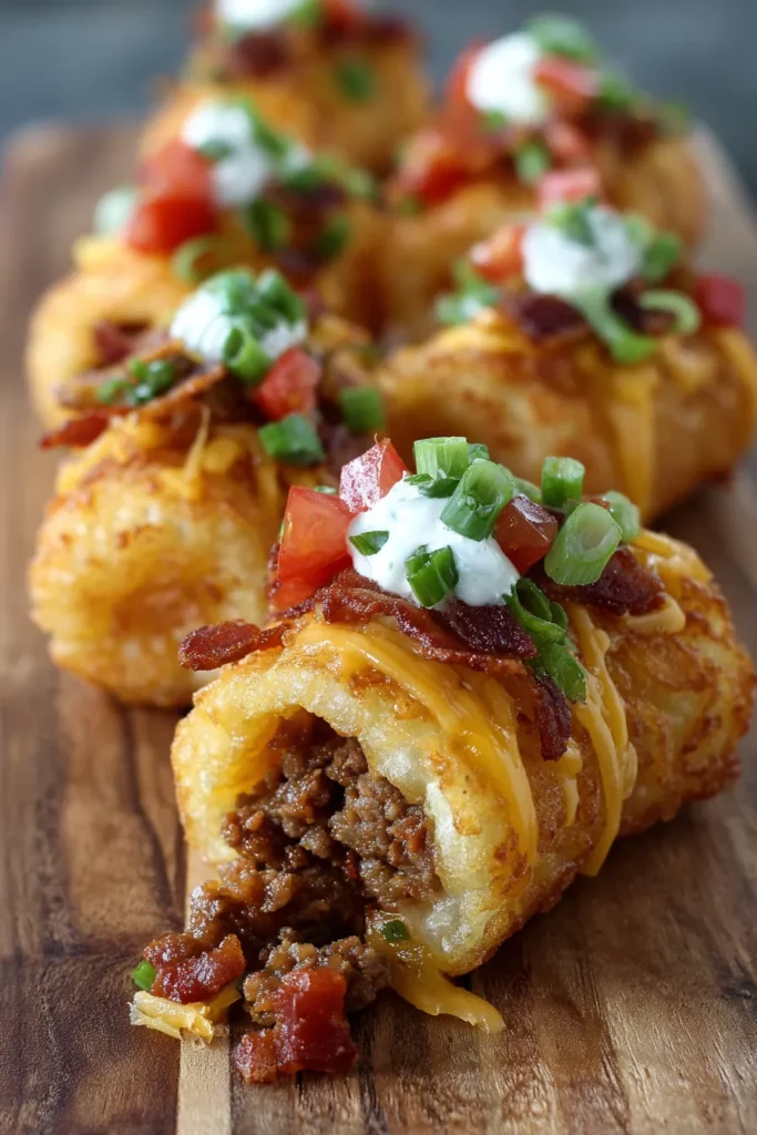 Bacon Cheeseburger Stuffed Tater Tot Cones: The Ultimate Recipe Guide 6 Bacon Cheeseburger Stuffed Tater Tot Cones
