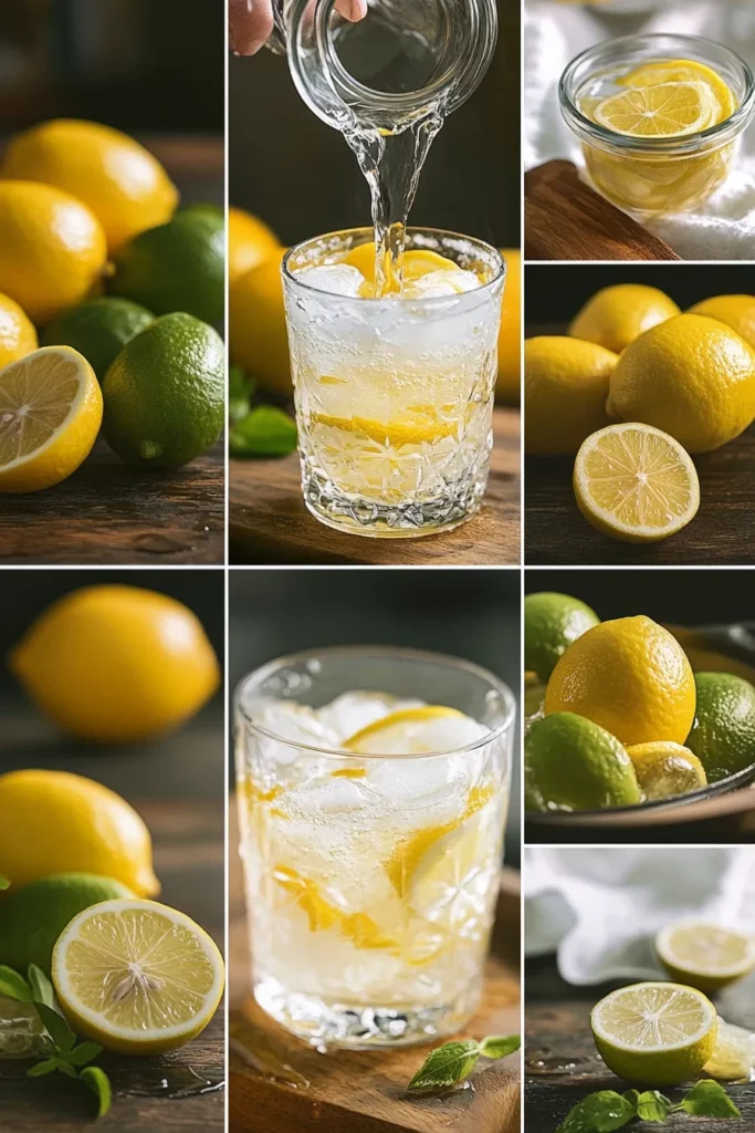 Step-by-Step Process of Making Fresh Lemon Lime Fizz