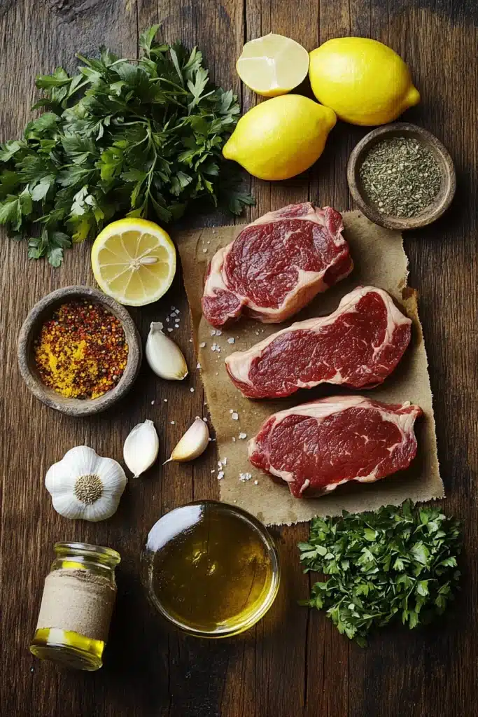 How to Cook Milanesa Steak Without Breading 6 Fresh, quality ingredients laid out for milanesa steak without breading- how to cook milanesa steak without breading