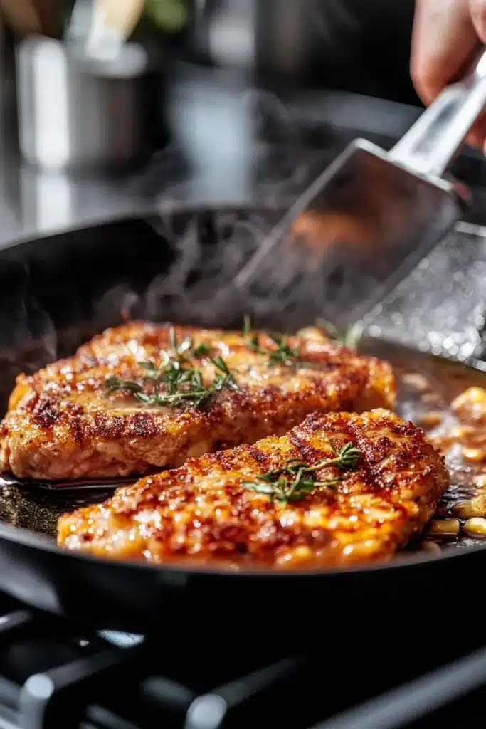 How to Cook Milanesa Steak Without Breading 7 Searing milanesa steak step without breading