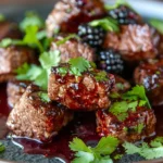 Blackberry Chipotle Glazed Steak Bites