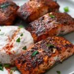 Blackened Salmon Bites With Creamy Cajun Dip