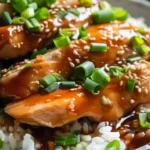 Caramelised Soy Chicken In Garlic Ginger Broth With Rice