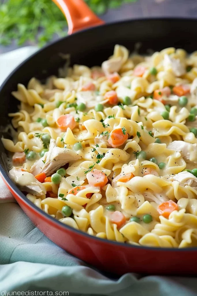Creamy Chicken Pot Pie Pasta Skillet Ultimate Recipe