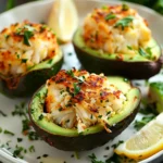 Elegant Crab Cake Stuffed Avocados With Lemon Aioli