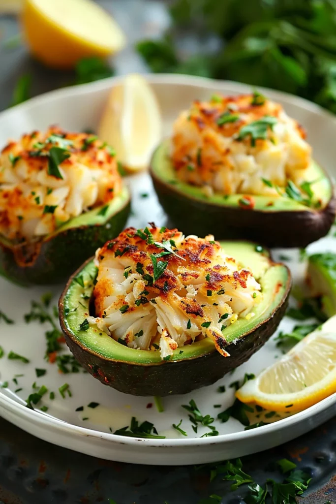 Elegant Crab Cake Stuffed Avocados With Lemon Aioli Recipe