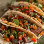 Fire-grilled Venison Tacos With Roasted Pepper Salsa and Lime Crema