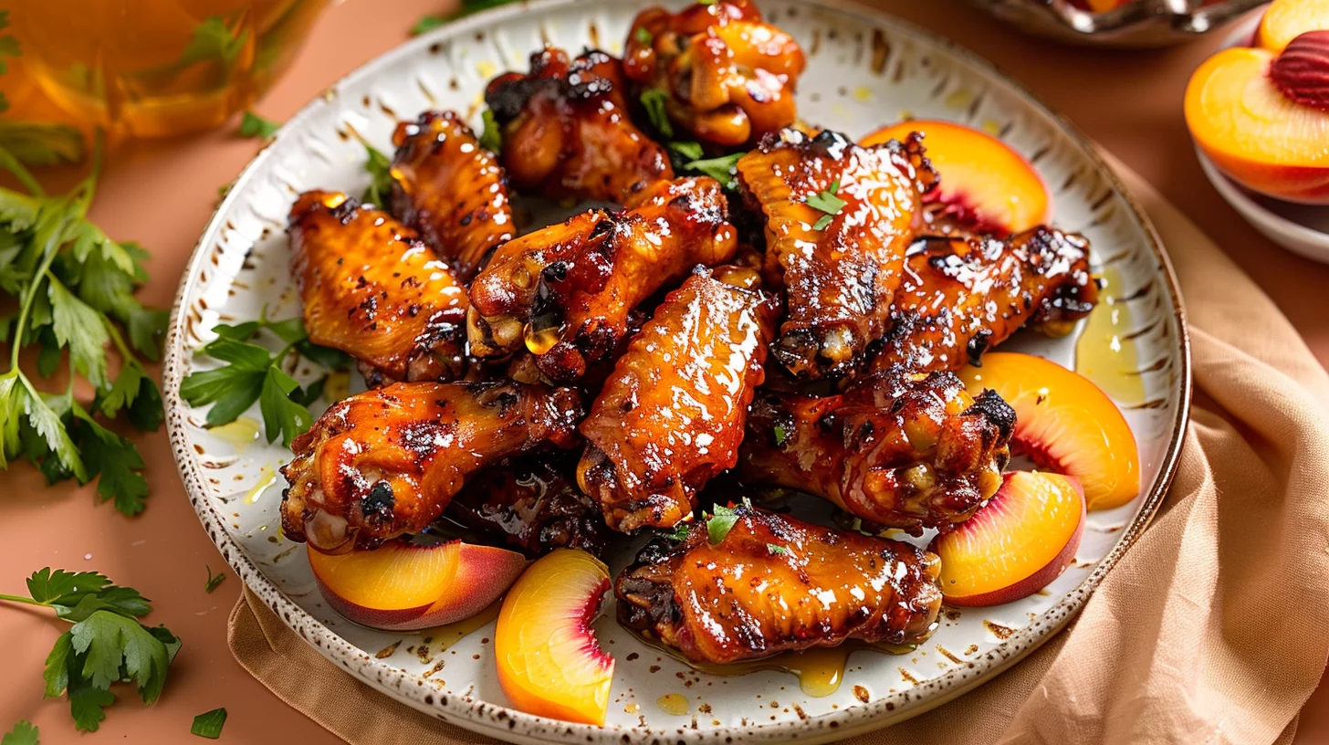 Hot Honey Peach Wings
