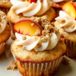 Peach cobbler cupcakes