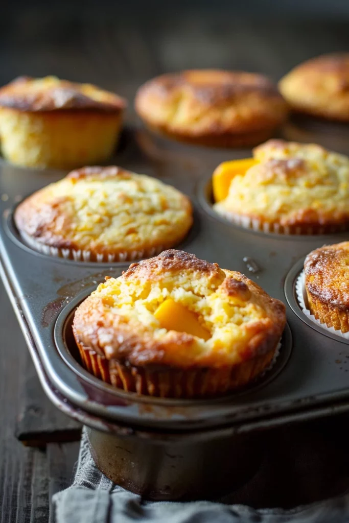 Peach Jalapeño Cream Cheese Cornbread Muffins Recipe: Deliciously Spicy