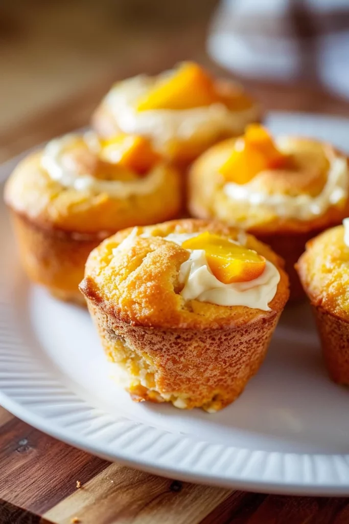 Peach Jalapeño Cream Cheese Cornbread Muffins Recipe: Deliciously Spicy
