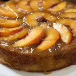 Peach Upside Down Cake With Hot Honey