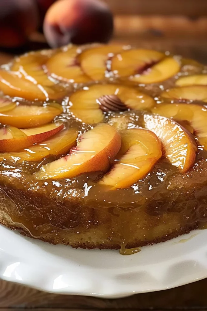 Peach Upside Down Cake With Hot Honey Delight Recipe