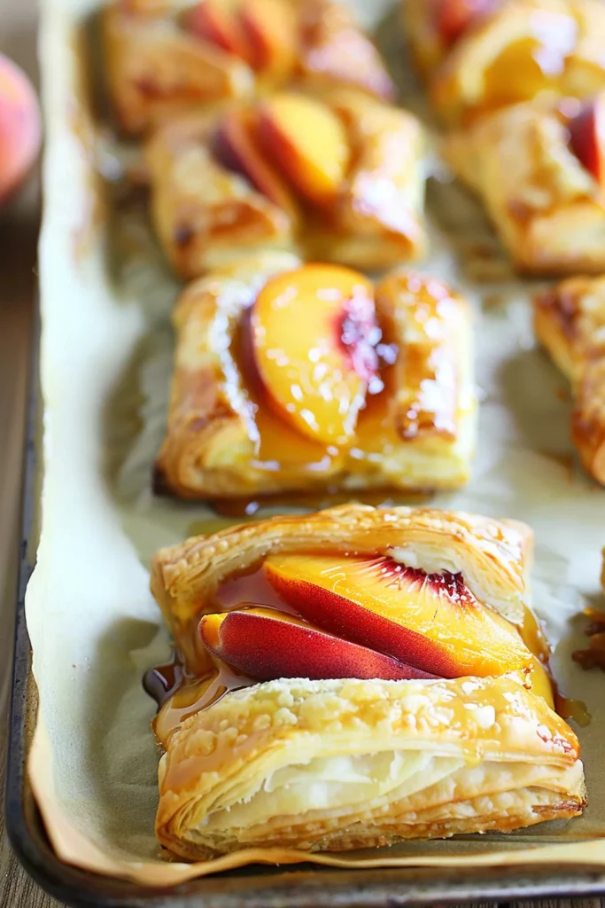 Upside Down Peach Puff Pastry Delight Recipe