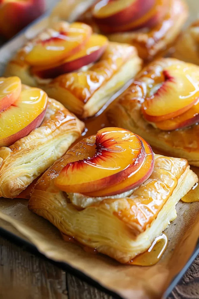 Upside Down Peach Puff Pastry Delight Recipe