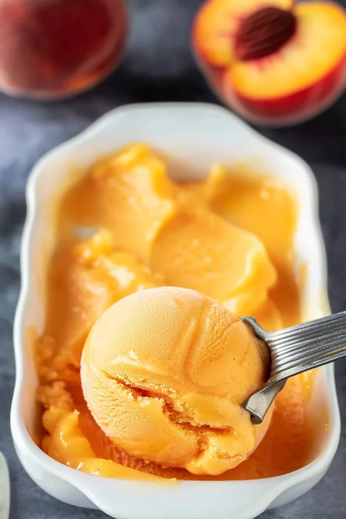 4 Ingredient Peach Sorbet: Heavenly Sweetness in Every Bite