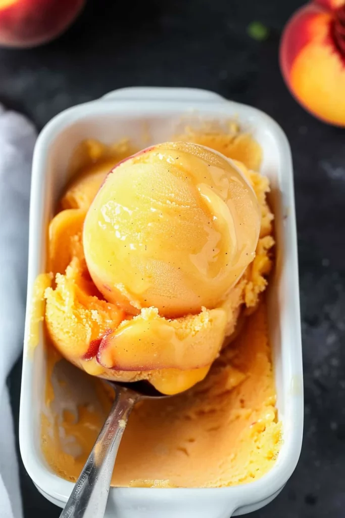 4 Ingredient Peach Sorbet: Heavenly Sweetness in Every Bite