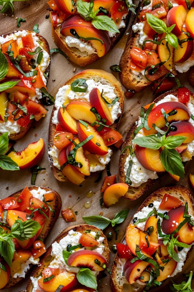 Best Peach Bruschetta With Whipped Ricotta - Irresistibly Creamy and Flavorful